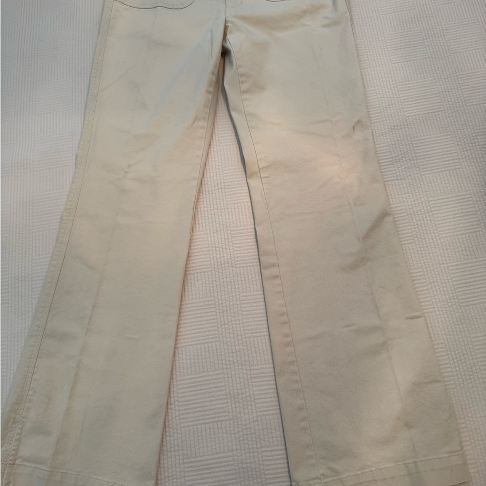 Vintage Express Flared Leg Beige Pants